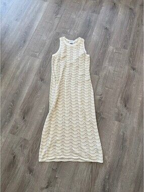 Old Navy XL Tall Cream Knit Sleeveless Maxi Dress sz XL Tall